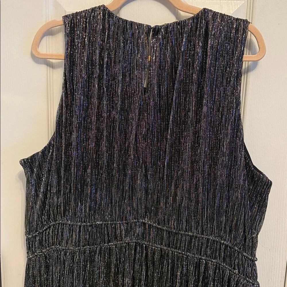 Lane Bryant Black Sparkle Belted Metallic Fit & Flare Dress Sz 22 NWT - Picture 6 of 8